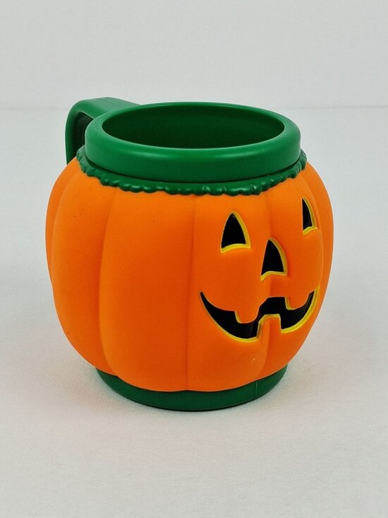 Applause Other - Applause Jack-O-Lantern Kids Mug Orange & Green Plastic Design 3.25"